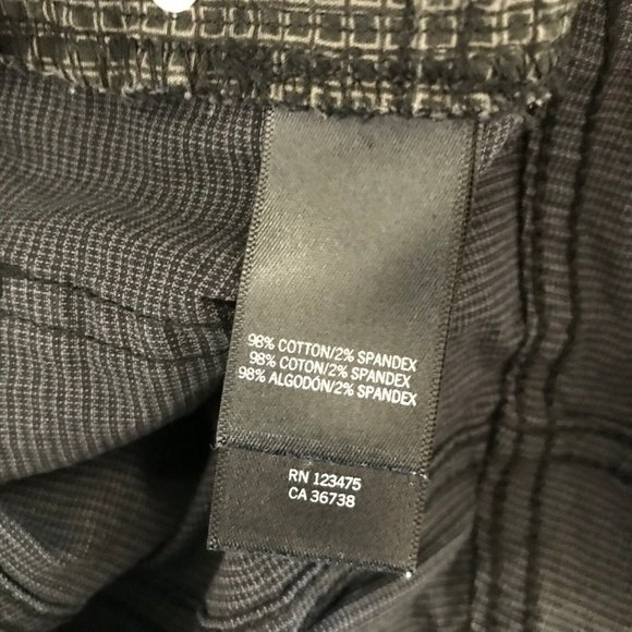 Kenneth Cole New York Gray Black Pants Mens Waist Size 32 Cropped Ankle Mid Rise - Picture 9 of 11